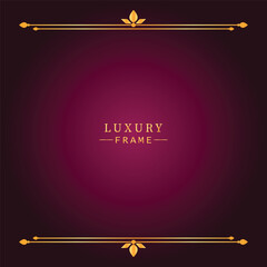 Golden luxury frame border ornament premium