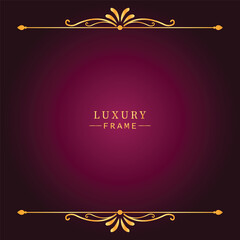 Golden luxury frame border ornament premium
