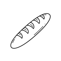 Artisanal Loaf: a minimalist drawing capturing the essence of a traditional loaf. Simple lines and a classic shape highlight the bread's structure.
