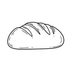 Artisan Loaf of Bread: A simple, elegant illustration of a freshly baked loaf of bread, capturing the essence of rustic charm and culinary delight. 