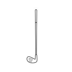 Golf Club Illustration: A minimalist illustration of a golf club, perfect for representing sports, leisure, or equipment themes.