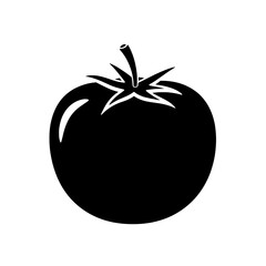 Tomato Silhouette: A simple yet elegant silhouette of a ripe, juicy tomato.