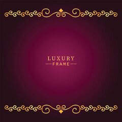 Golden luxury frame border ornament premium