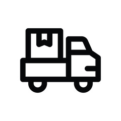 delivery line icon. Clean and minimalist vector icon for websites, mobile apps, presentations, and logos. Fully scalable and customizable for any project.