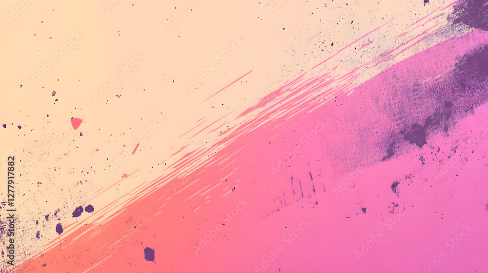 Poster gradient abstract art with soft pink and peach hues