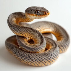 Obraz premium Snake isolated on white background.