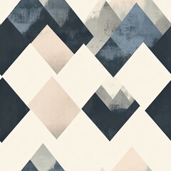 Abstract Seamless Pattern Muted Triangles Forming Mountain Ranges