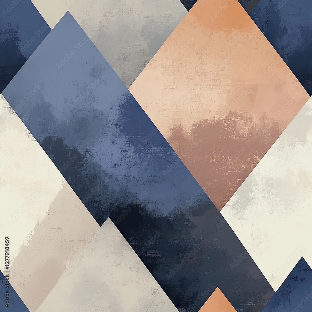 Poster abstract muted triangles seamless pattern modern mountain range design