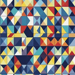 Geometric Triangles Tessellation Seamless Pattern Design for Modern Backgrounds