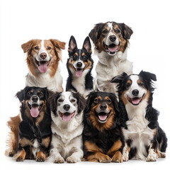 portrait of dogs of different breeds