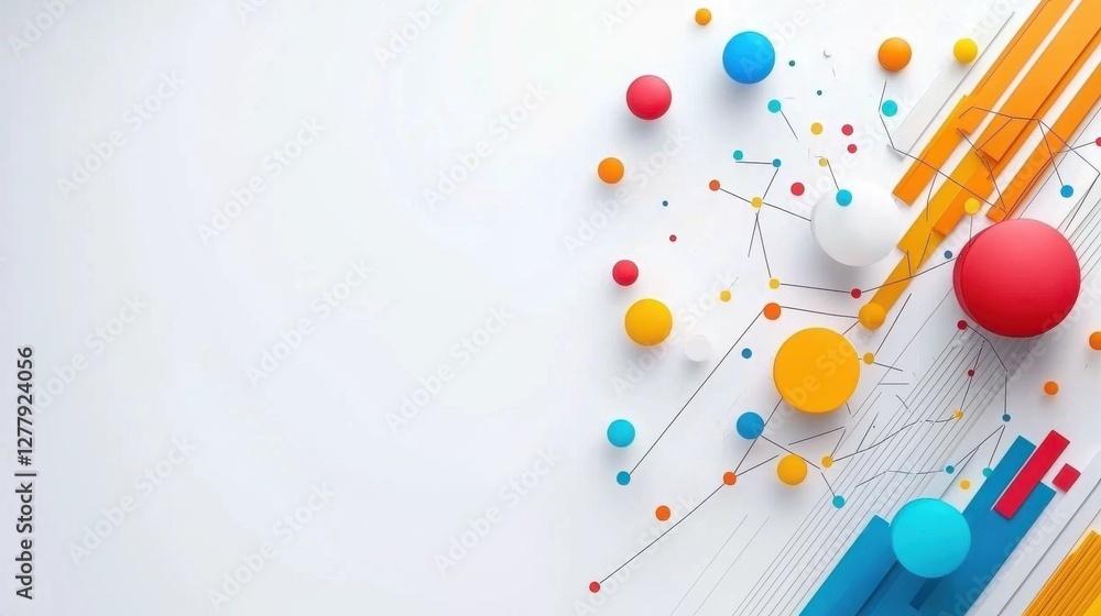 Aufkleber colorful and playful abstract design with vibrant shapes textures and geometric patterns for creativ