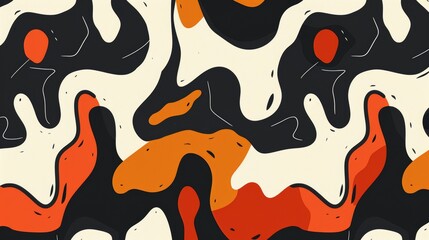 Abstract organic shapes, flowing patterns, colorful design, background image