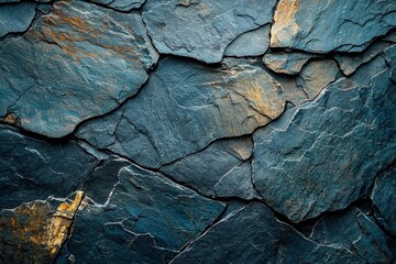 Natural stone texture with dark slate layers and organic patterns