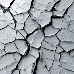Cracked screen texture black line illustration isolated. Surface destruction or break effect, wall ground damage fracture, split fissure from earthquake impact, window glass destroy