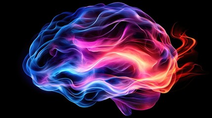 Obraz premium Dynamic brain imagery abstract visualization science digital art conceptual creative exploration