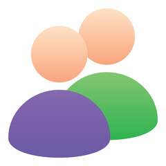 Gradient color icon, illustration for Team, users.