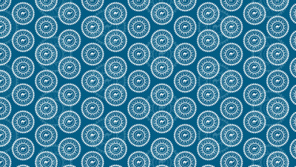 Seamless Rajasthan mandala art BLUE