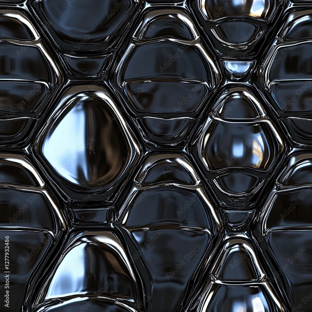 Poster close up of turtle shell pattern with metallic finish and reflections ideal for fashion design and t