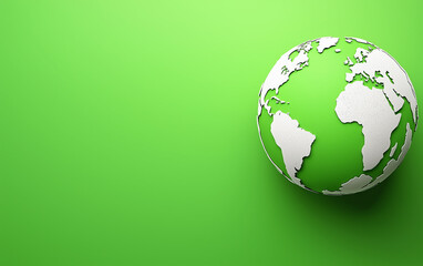 Planet Earth on Pastel Background with Copy Space
