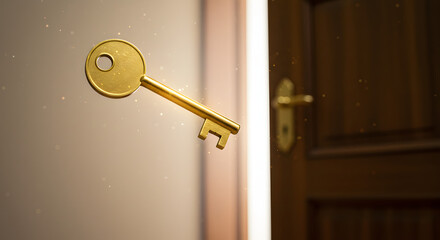 Golden Key to New Opportunities Unlock Your Potential and Open Doors to Success