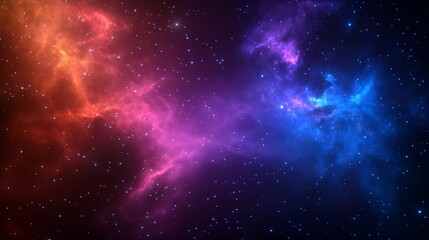 Cosmic Nebula Space Background Red Blue Purple Stars Galaxy