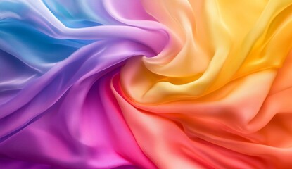 Rainbow fabric swirl, vibrant texture, colorful textile background, design resource