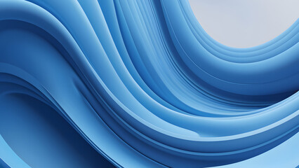 Fototapeta premium High-Quality 4K Abstract Blue Swirling Lines – Modern Digital Art 