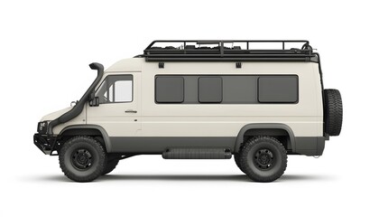 Obraz premium Customized off road vehicle with roof rack and snorkel detail