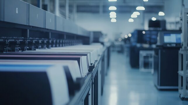 Rows of organized file folders in a corporate environment