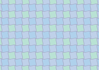 手裏剣型タイルのシームレス背景_ブルー