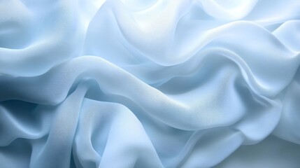 Obraz premium Soft Light Blue Fabric Drape Texture Background