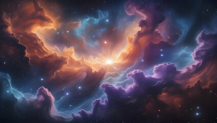 Fototapeta premium breathtaking cosmic nebula with swirling