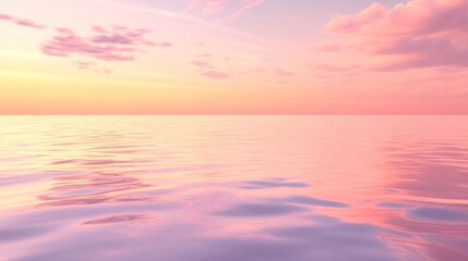 Obraz premium Serene ocean reflects pastel sunset with gentle rippling waters