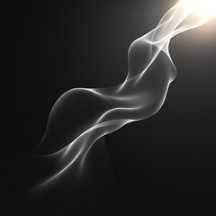 Luxurious dark fluid waves in artistic design high resolution picture