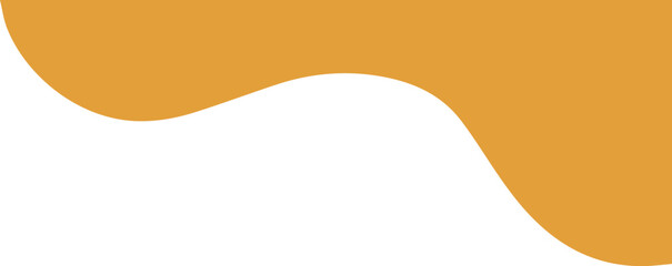 Modern yellow abstract quarter shape