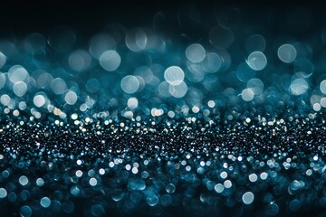 Fototapeta premium Abstract blue bokeh background with glittering lights