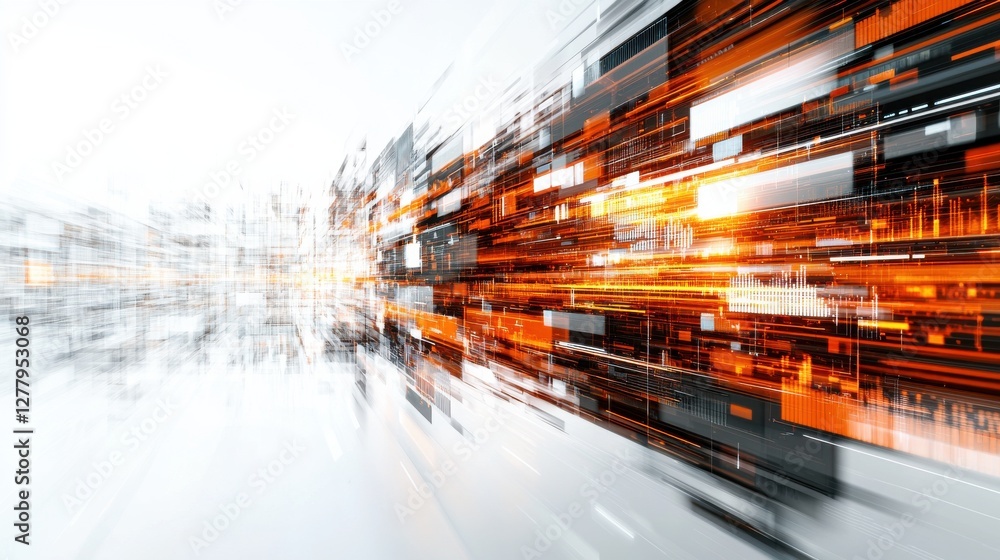 Poster vibrant abstract motion blur background with dazzling fluid shapes and luminous gradients