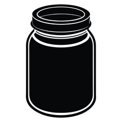 glass jar with a blank label