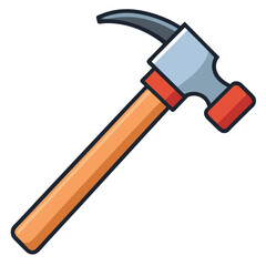 hammer on white background