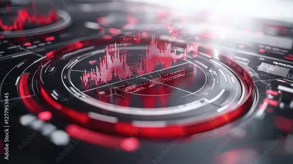 Poster dynamic digital data visualization for financial analytics and market insights