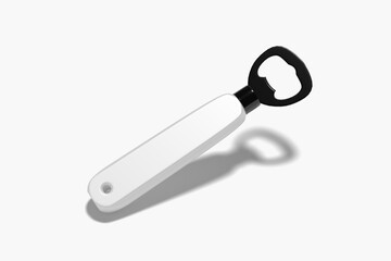 3D bottle opener mockup on isolated white background