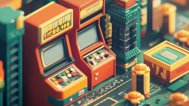 Tap a coin to keep playing this retro video game.