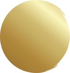 Gold round brush. Design elements