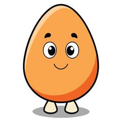funny egg cartoon character