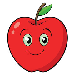 red apple cartoon
