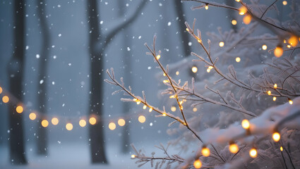 winter wonderland scene with snow gently