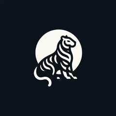 Minimalist tiger logo