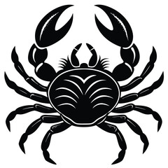 black and white crab