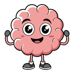 Cartoon Cookie Character with Happy Expression and Arms and Legs