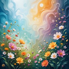 Obraz premium art abstract spring background or summer background with fresh g